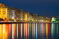 Stunning view of the Thessalonika waterfront at night