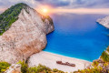 Navagio beach in Zakynthos is one of the most recognizable landmarks in Greece