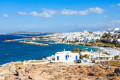 Panoramic view of the village of Parikia in Paros