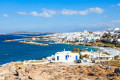 Beautiful view of the town of Parikia in Paros