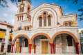 Orthodox church on the center of Delphi in Central Greece