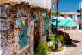 Eye-catching decorations on a traditional house in the town of Zakynthos