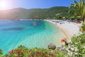 Sunrise on Mikros Gialos, one of the most popular beaches in Poros