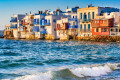 Stunning view of Little Venice in Chora, Mykonos