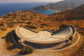 The Greek amphitheater near the town of Chora in Ios