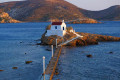 Secluded chapel on the water in Hydra