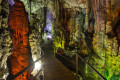 Cave Dikti in Crete is beautifully illuminated