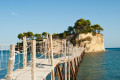 The Agios Sostis islet near Zakynthos, connected to the island via this bridge