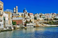 The waterfront of Ermoupoli in Syros