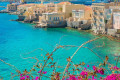 Azure waters on the coast of Syros