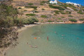 Sandy beach in south Syros