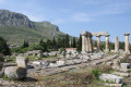 Panoramic view of the ancient Temple of Apollo in Corinth