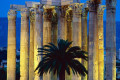 The Temple of Olympian Zeus in the center of Athens