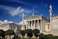 The exterior of the Academy of Athens, a beacon of higher learning