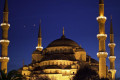View of the Blue Mosque at night