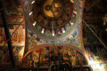 Frescoes inside the Holy Monastery of Agios Stefanos in Meteora