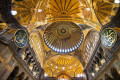 The interior of Hagia Sophia and its main dome
