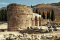 The ruins of the Ancient City of Hierapolis in Pamukkale
