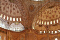 Beautiful decoration of the interior of the Blue Mosque