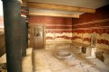 The throne hall of Knossos Palace, Crete island