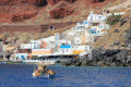 Approaching the port of Thirassia, the small islet across from Santorini