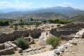 Panoramic view of the tombs in Mycenae
