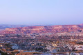 Dusk in Cappadocia in this panoramic view of the region