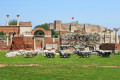 Ruins of Saint Johns Basilica and the Roman Fortress on the slopes of Ayasoluk Hill in Ephesus, Turkey