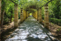 Beautiful arched path in the National Gardens