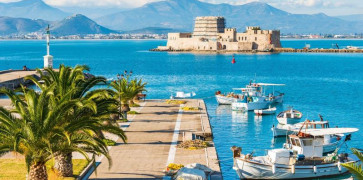 Bourtzi from the Nafplion waterfront