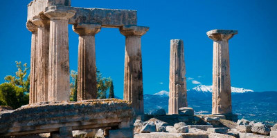 The ancient Temple of Apollo in Corinth