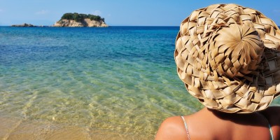 Woman on the beach, Greece