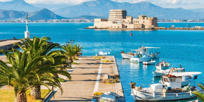 Bourtzi from the Nafplion waterfront