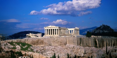 View of Parthenon on Acropolis Hill