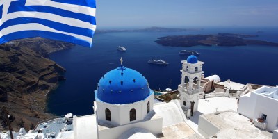 Caldera view on Santorini island