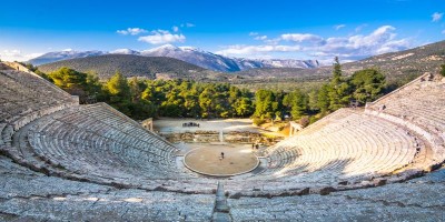The iconic theater in Epidaurus