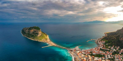 Aerial view of Monemvasia