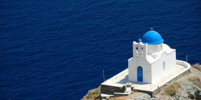 Lovely chapel by the sea front in Sifnos