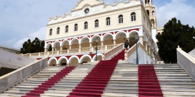The Church of Panagia Evangelistria is the most well-known site in Tinos