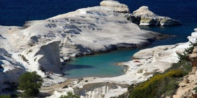 The Sarakiniko beach in Milos