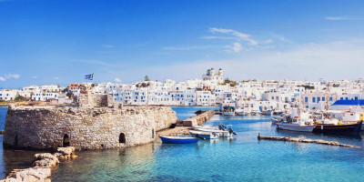 The port of Naousa in Paros