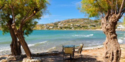 Idyllic beach in Parikia, Paros