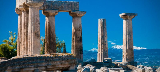 The ancient Temple of Apollo in Corinth The ancient Temple of Apollo in Corinth