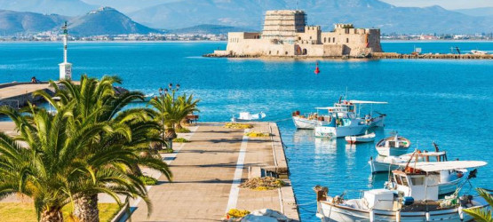 Bourtzi from the Nafplion waterfront