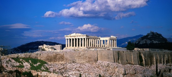 View of Parthenon on Acropolis Hill