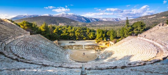 The iconic theater in Epidaurus