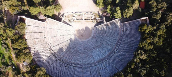 Aerial view of the Theater of Epidaurus