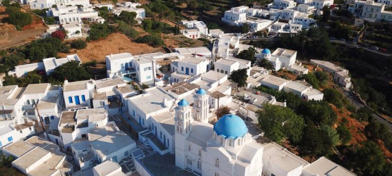 Aerial view of Ano Petali in Sifnos