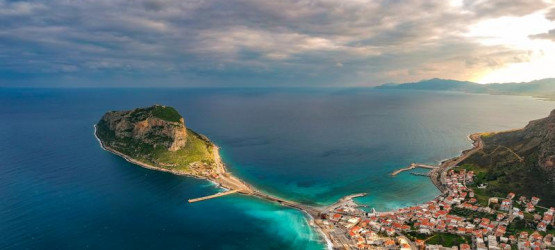 Aerial view of Monemvasia