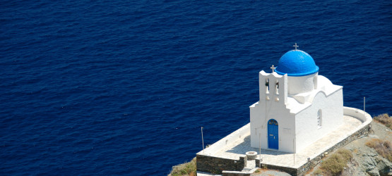Lovely chapel by the sea front in Sifnos